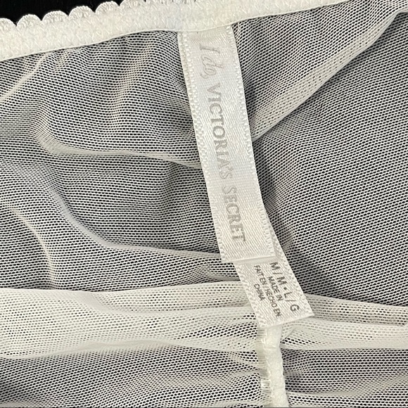 36D/M/L 2pc VS Victoria’s Secret I DO Bridal White lace ruffle babydoll garter - Picture 14 of 16